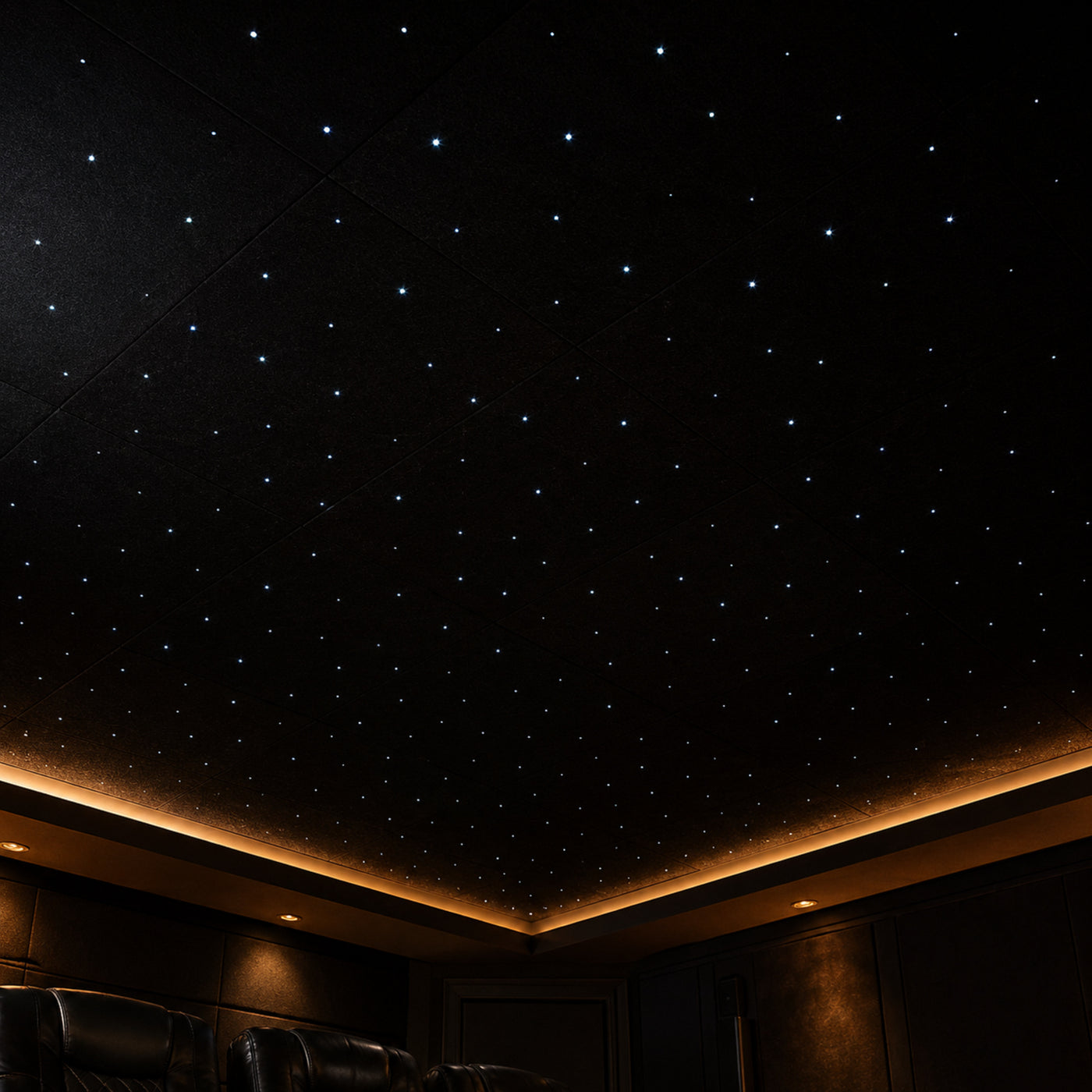 Starlight Ceiling Panel - installed theater closeup