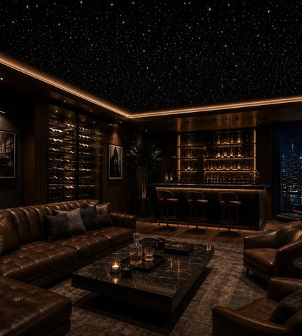 Starlight ceiling in a real room