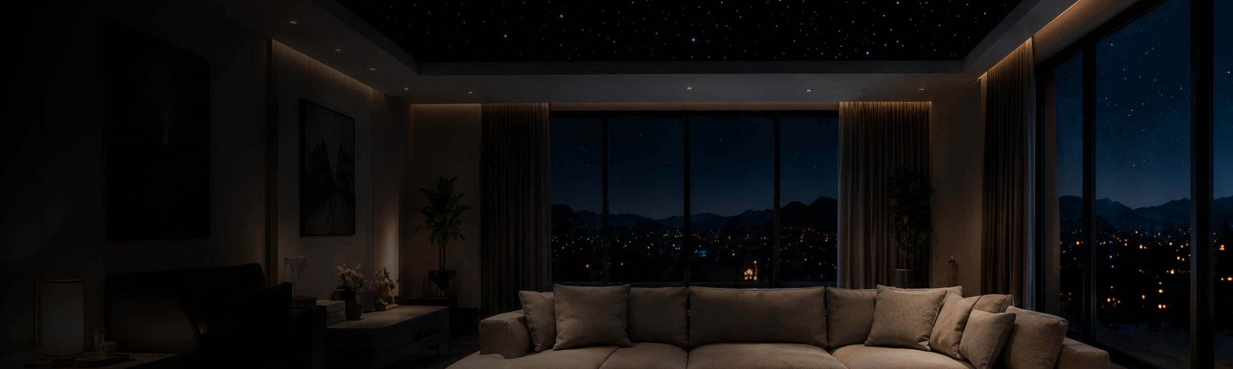 Starlight ceiling living room