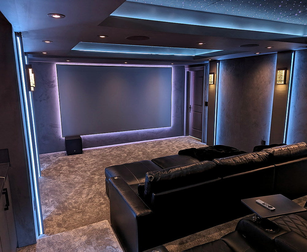 Customer cinema room with starlight ceiling