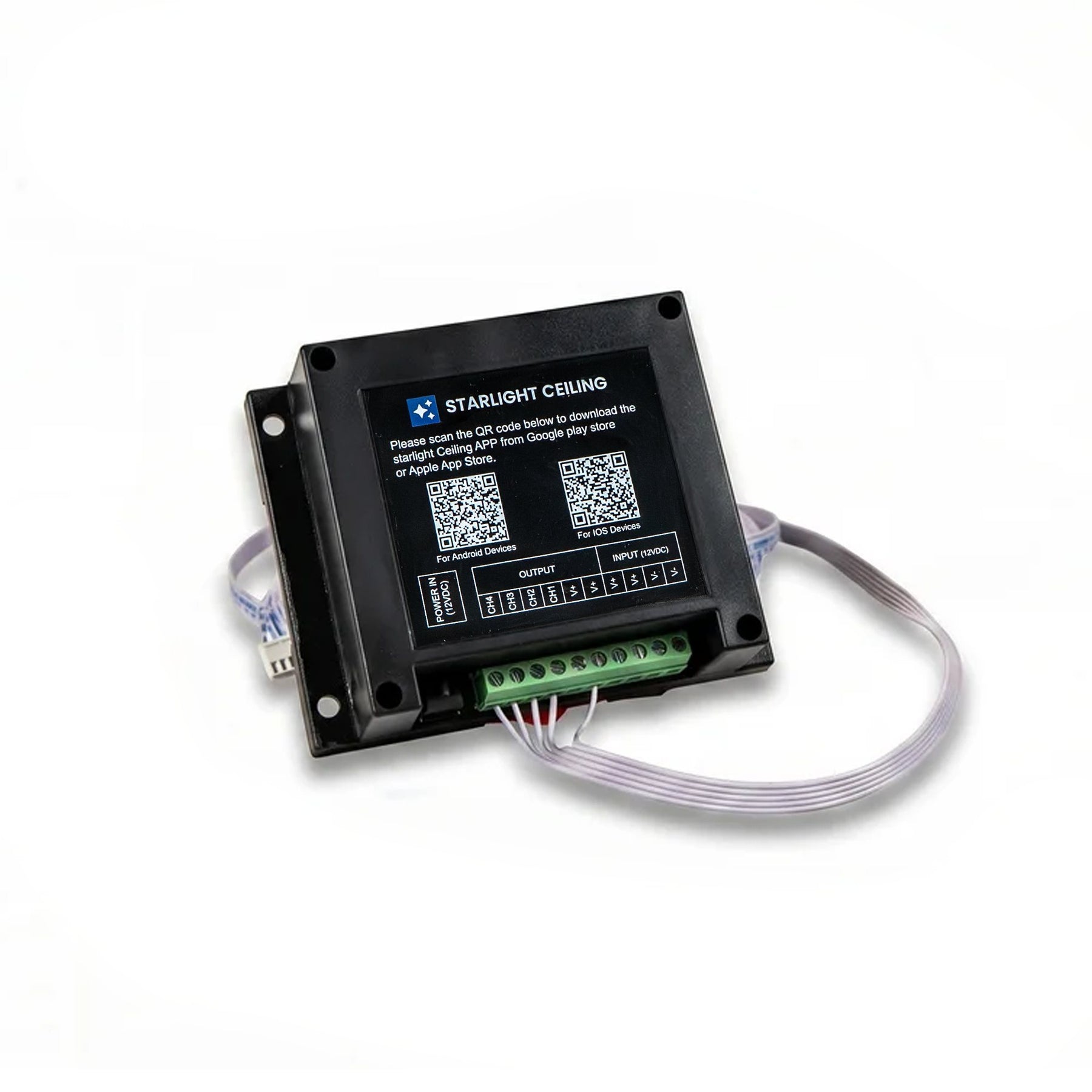 Front view of the Starlight Ceiling Bluetooth controller