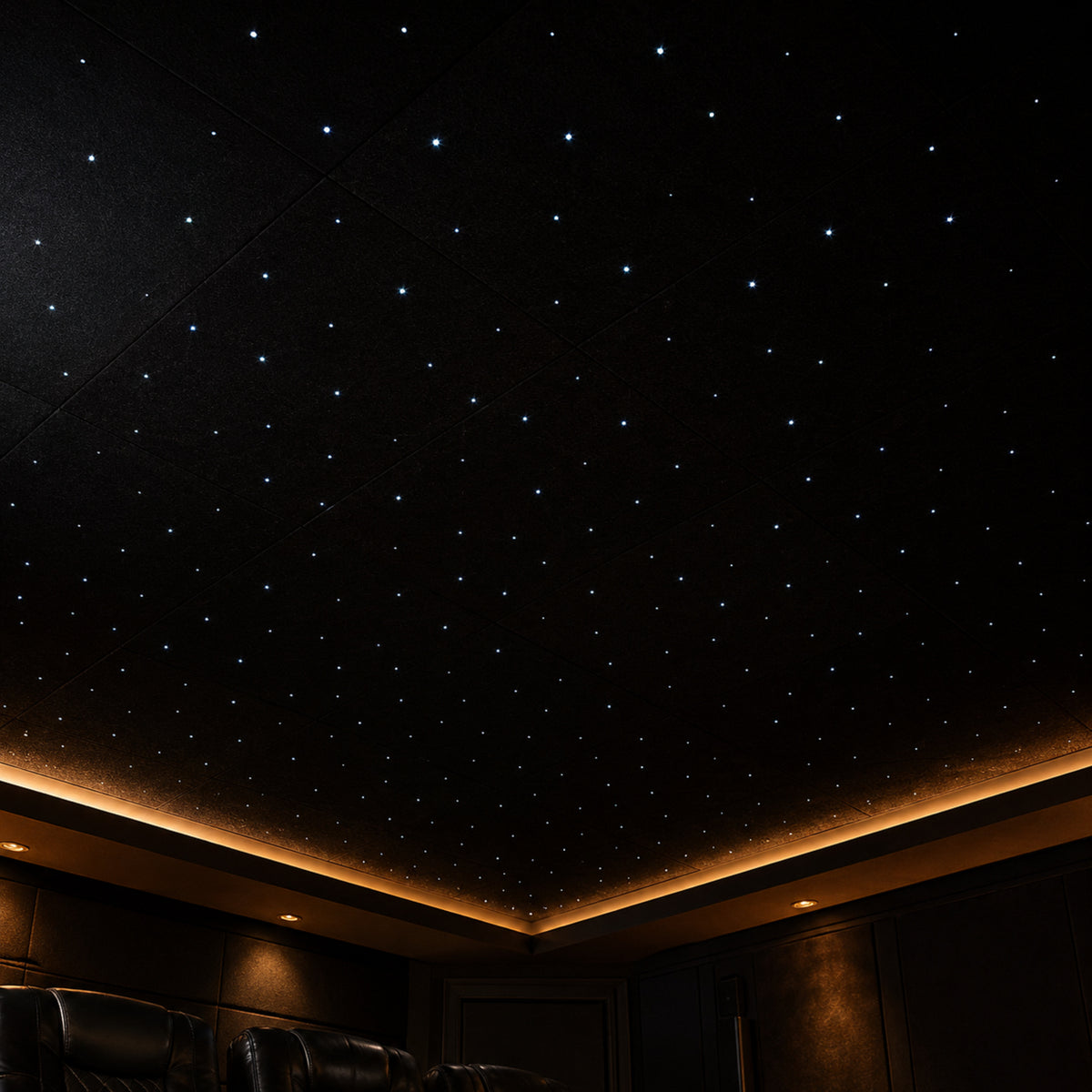 Starlight Ceiling Panel - installed theater closeup