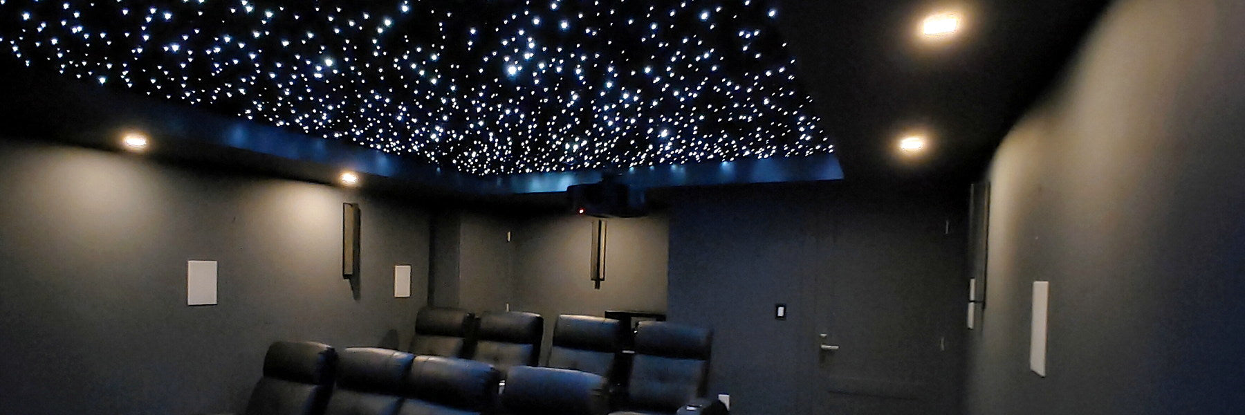 Completed starlight ceiling installation