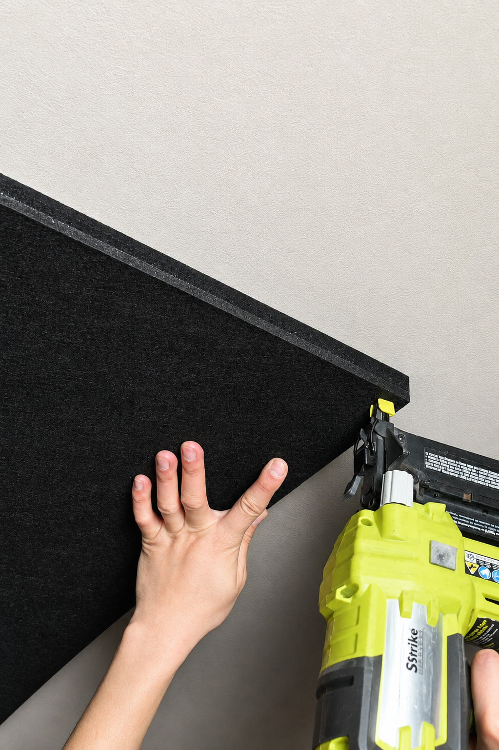 Fastening a Starlight Ceiling panel to the prepared ceiling